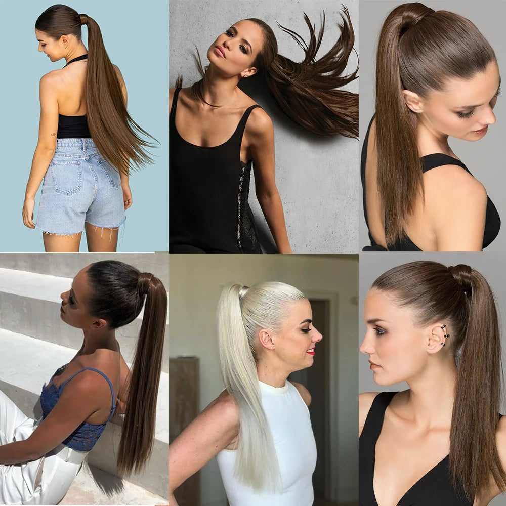 Long Straight Ponytail Hair Extension