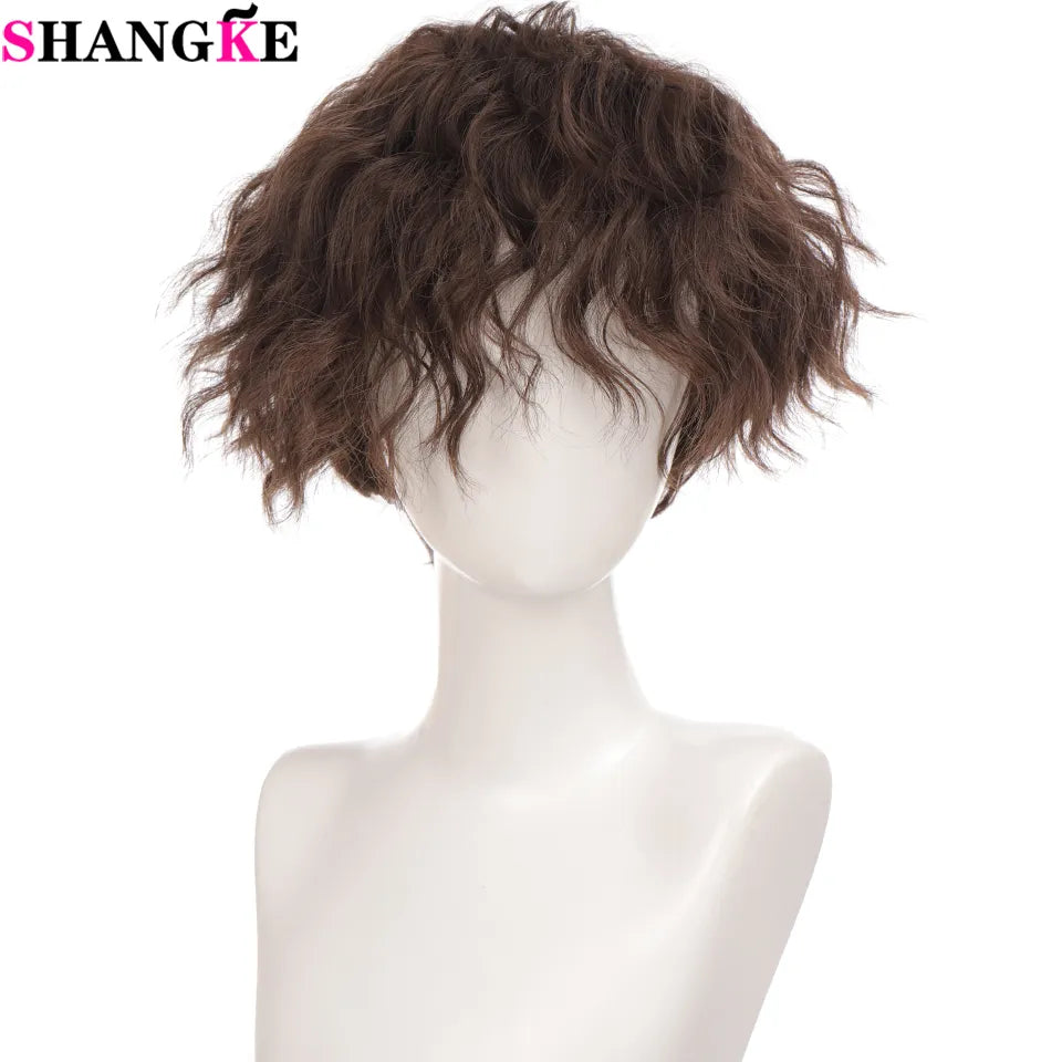 Synthetic Short Curly Hair Wig for Men