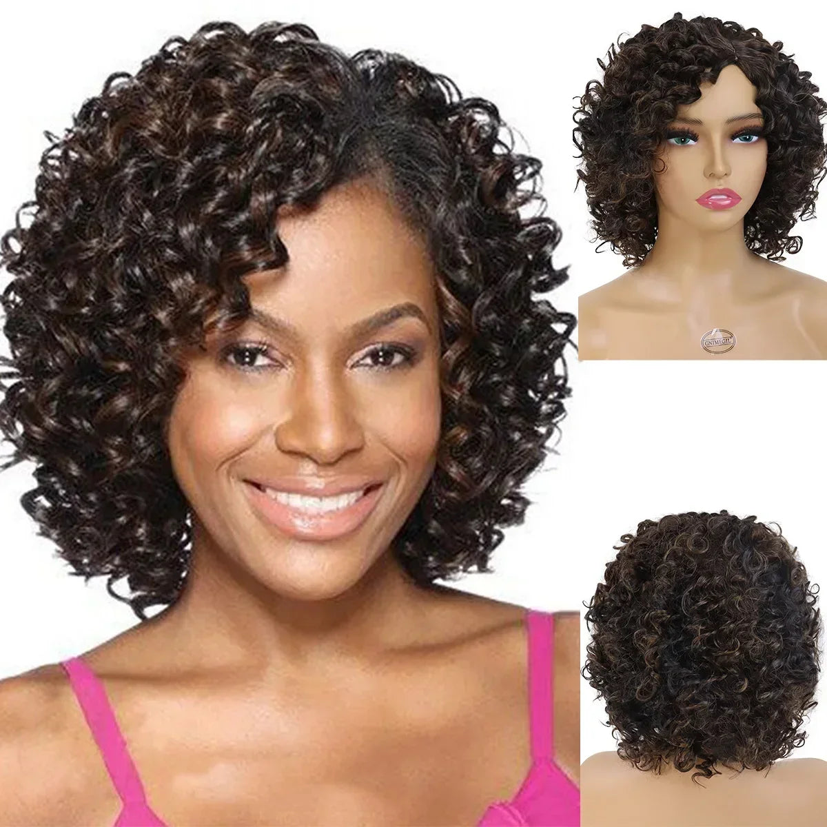 Natural Mix Brown Afro Wig