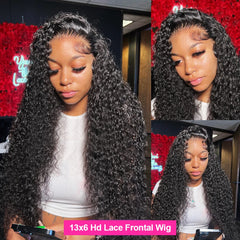 40-Inch Deep Wave HD Lace Frontal Wig