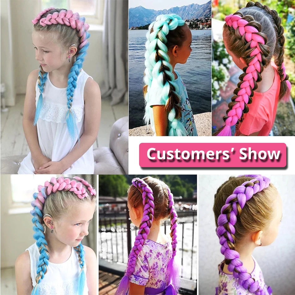 Colorful Synthetic Braiding Hair Extensions