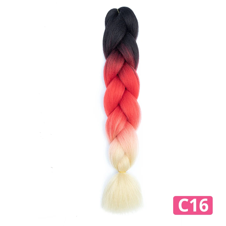 Colorful Synthetic Braiding Hair Extensions