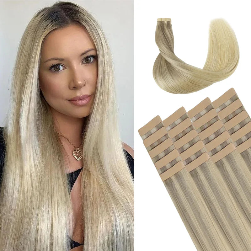 Tape In Human Hair Extensions Remy Hair