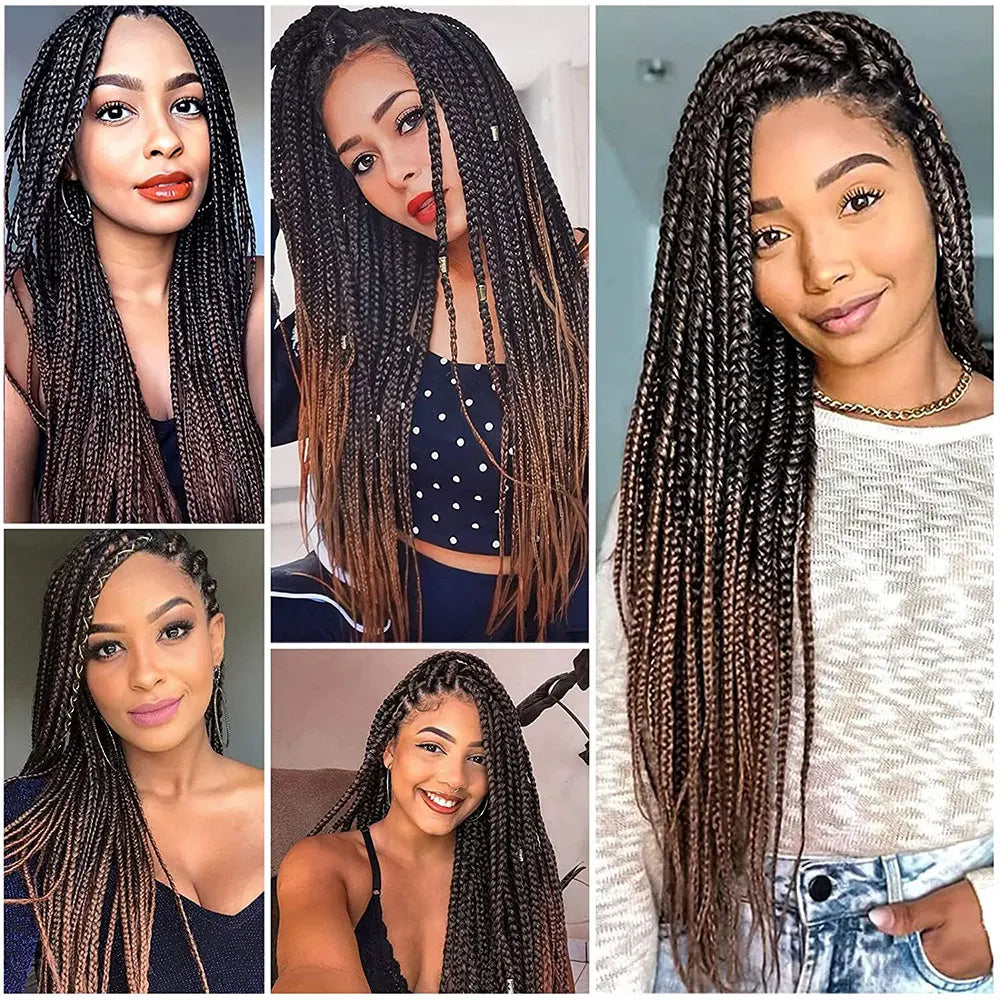 Ombre EZ Braids Crochet Hair Kanekalon Fiber Xpression