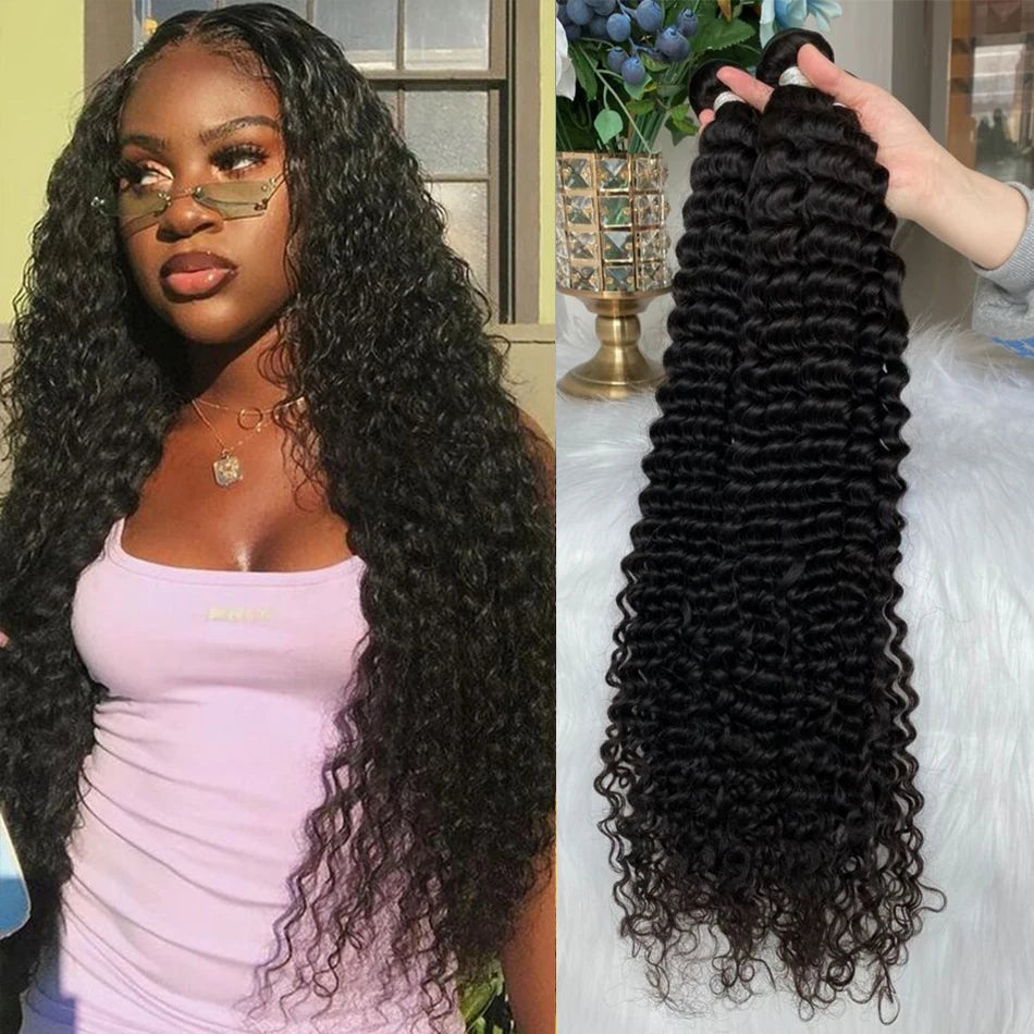 Mongolian Kinky Curly Human Hair Bundles