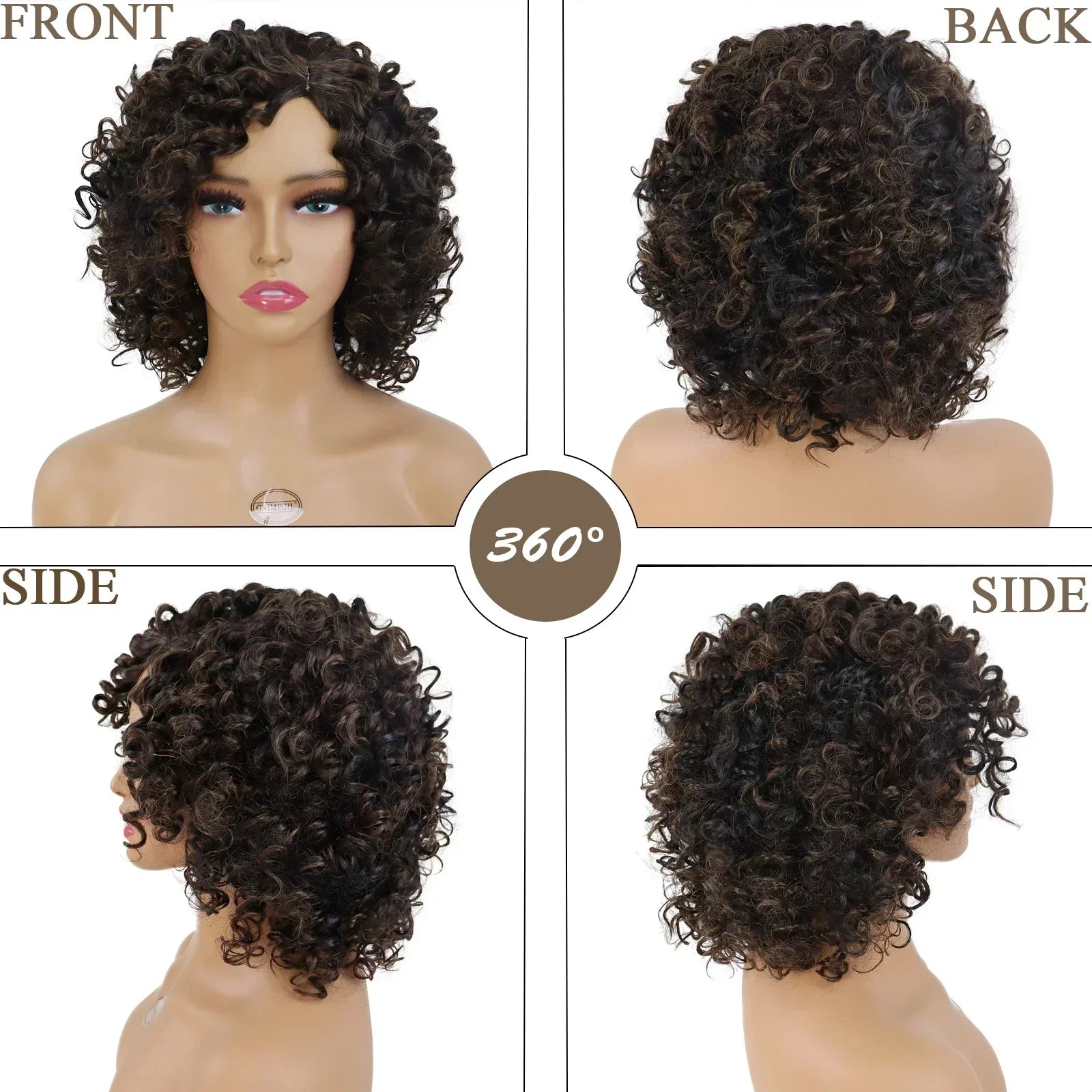 Natural Mix Brown Afro Wig