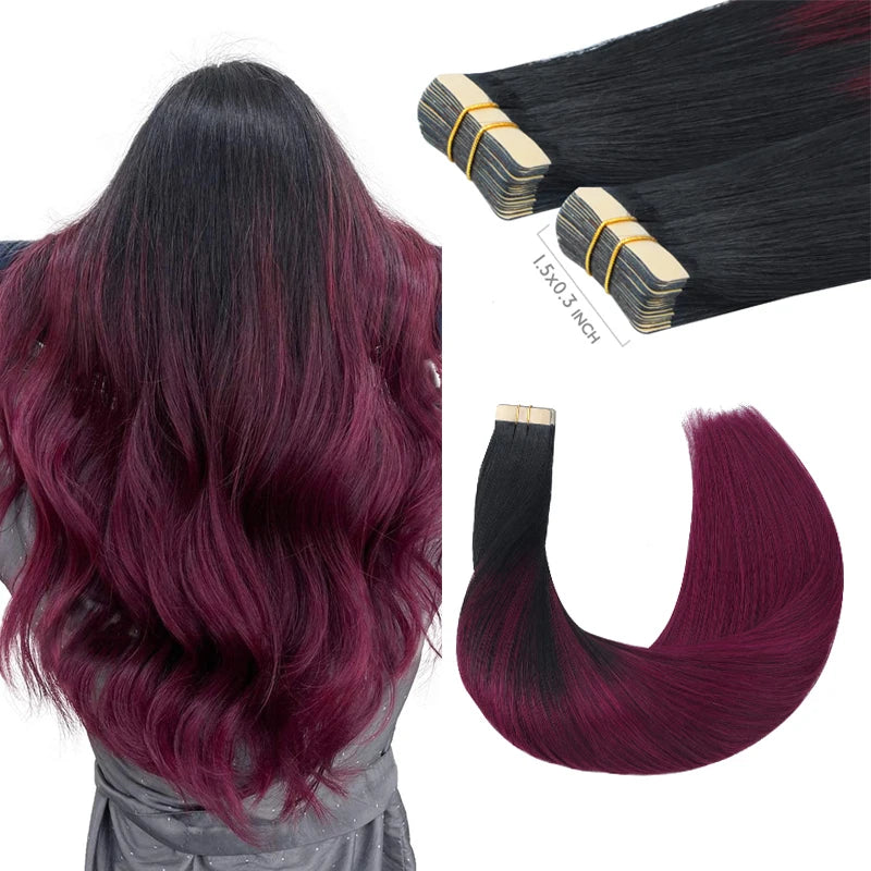 Tape In Human Hair Extensions Remy Hair