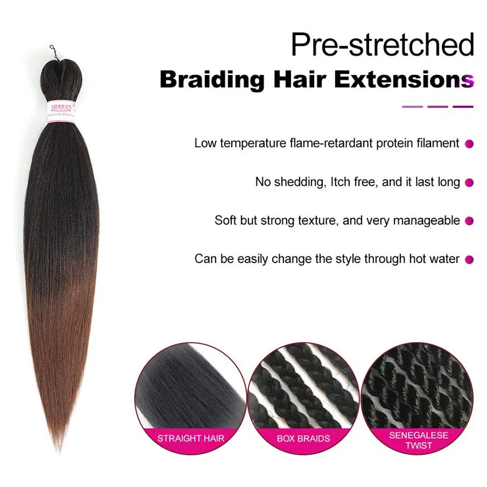 Ombre EZ Braids Crochet Hair Kanekalon Fiber Xpression