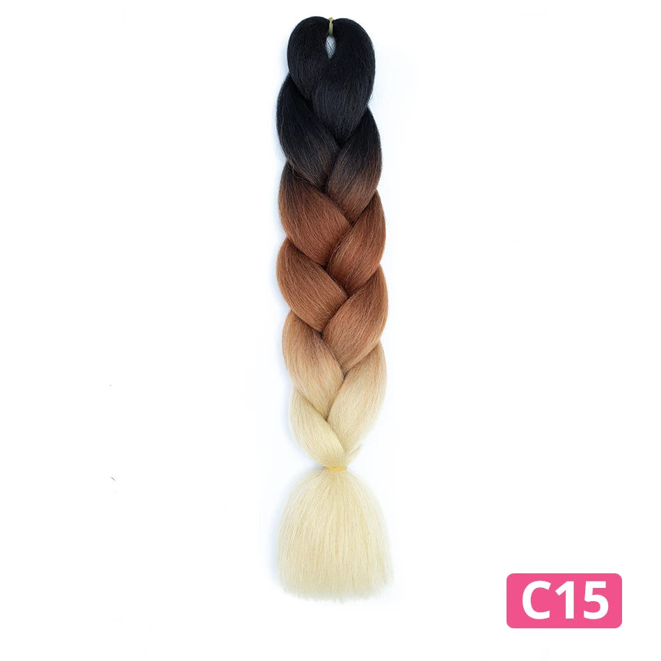 Colorful Synthetic Braiding Hair Extensions