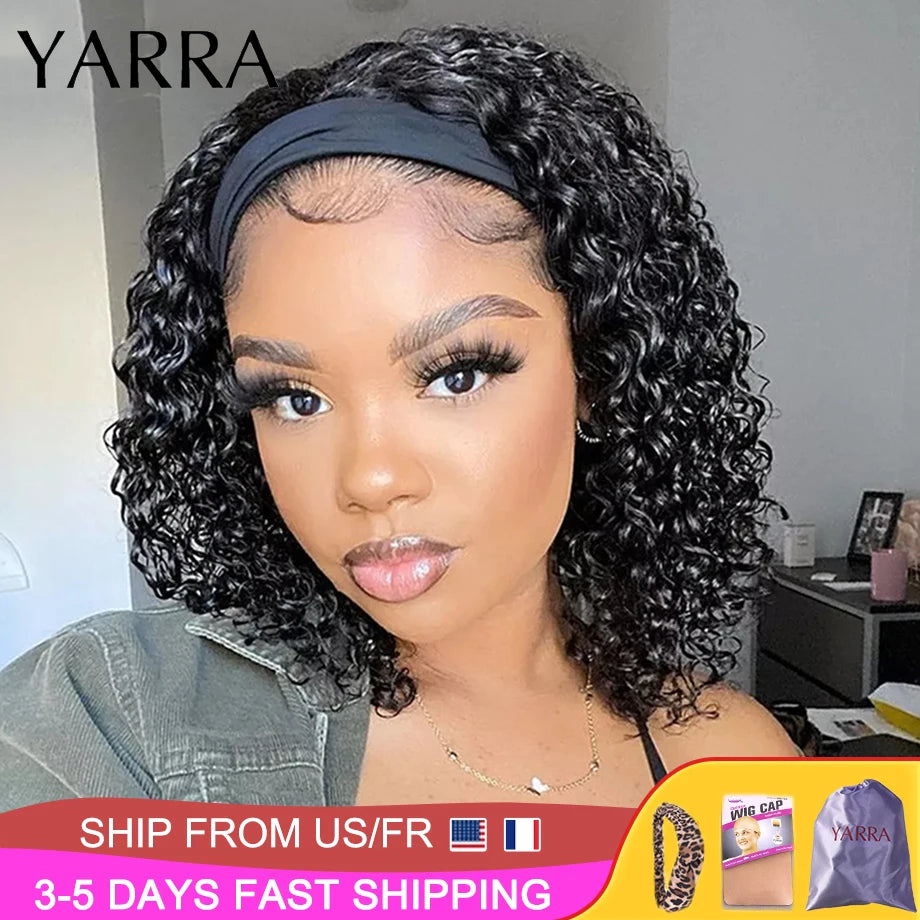 Brazilian Kinky Curly Headband Wig Human Hair