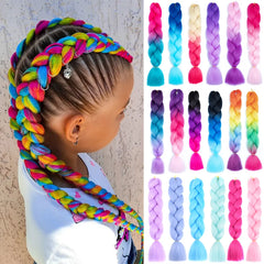 Colorful Synthetic Braiding Hair Extensions