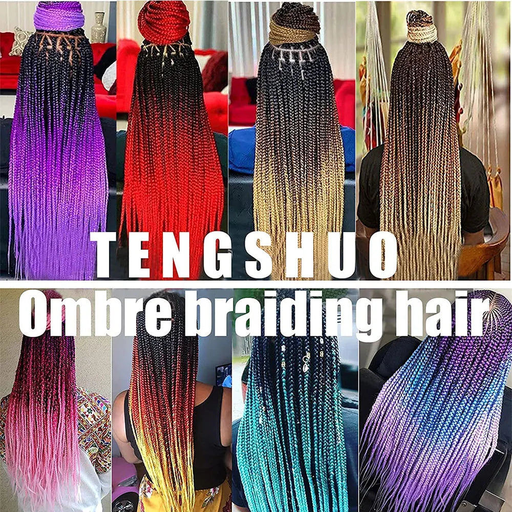 Lihui Ombre Synthetic Braiding Hair Extensions Packs