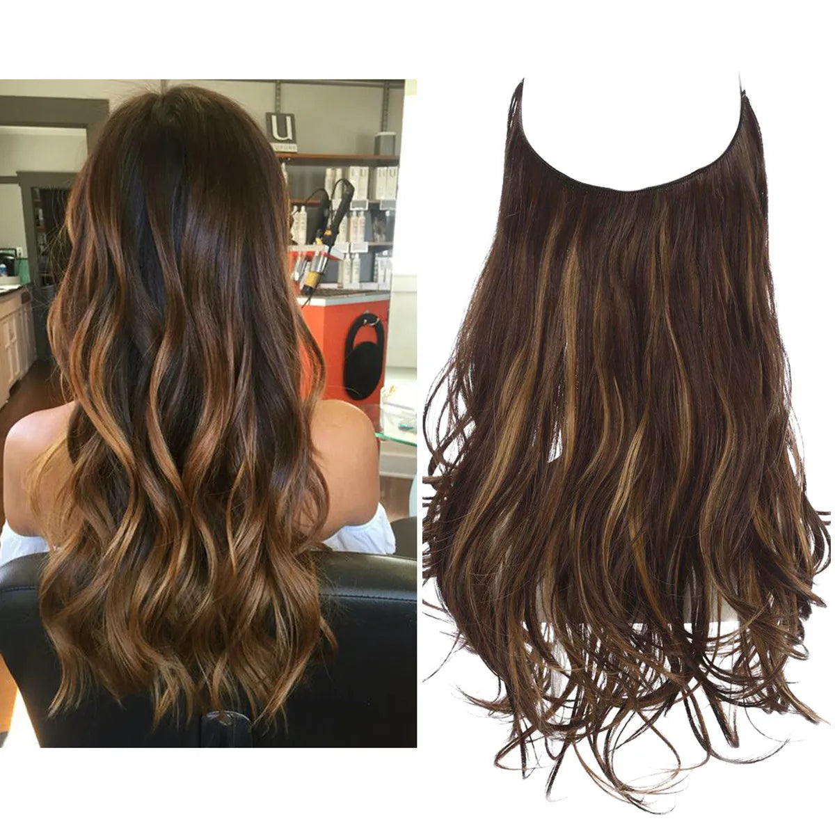 Ombre Natural Wavy Synthetic Hair Extensions