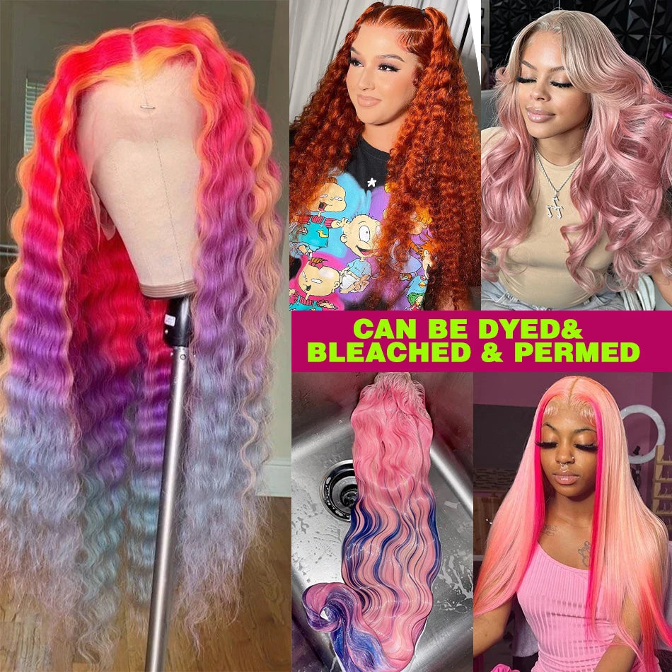 Honey Blonde Deep Wave Lace Frontal Wig