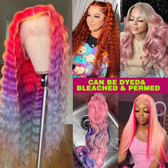 Honey Blonde Deep Wave Lace Frontal Wig