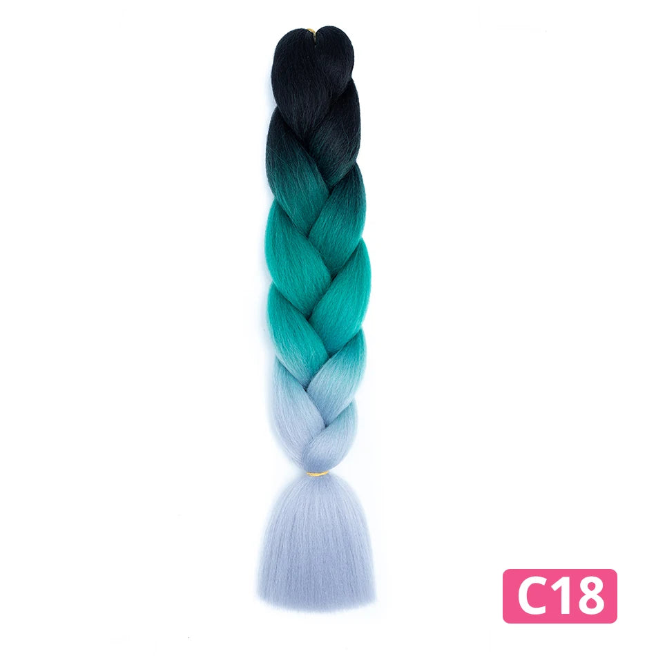 Colorful Synthetic Braiding Hair Extensions