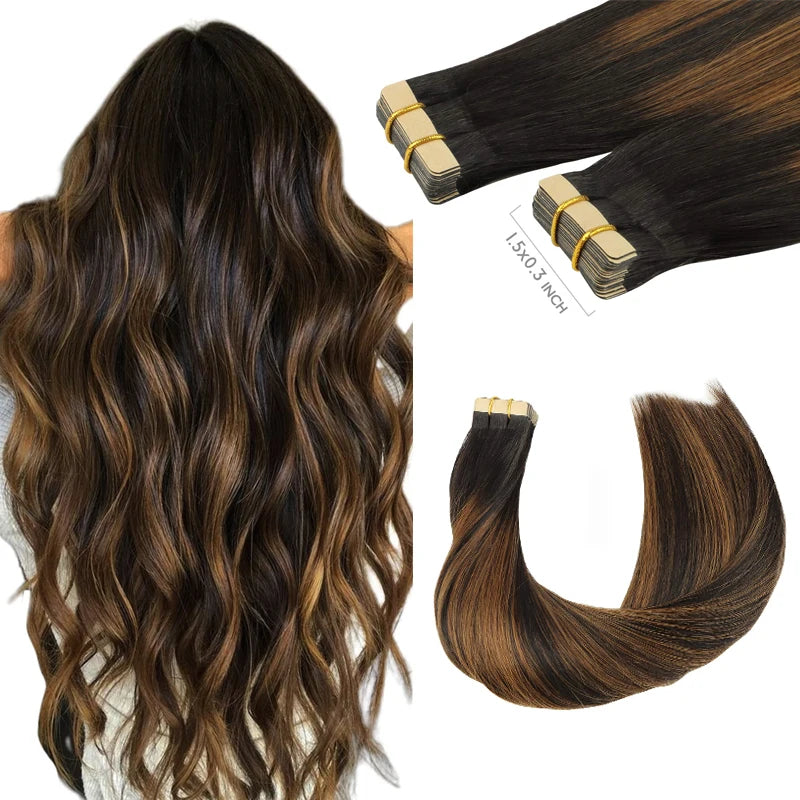 Tape In Human Hair Extensions Remy Hair