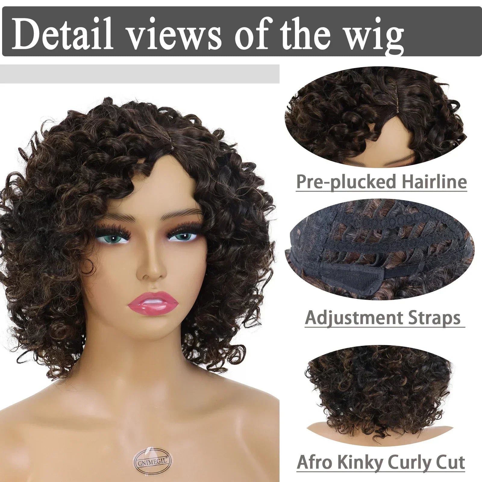 Natural Mix Brown Afro Wig