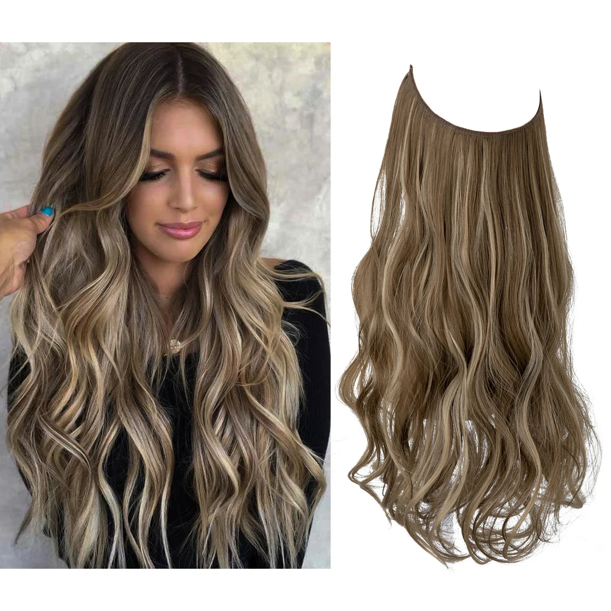 Ombre Natural Wavy Synthetic Hair Extensions